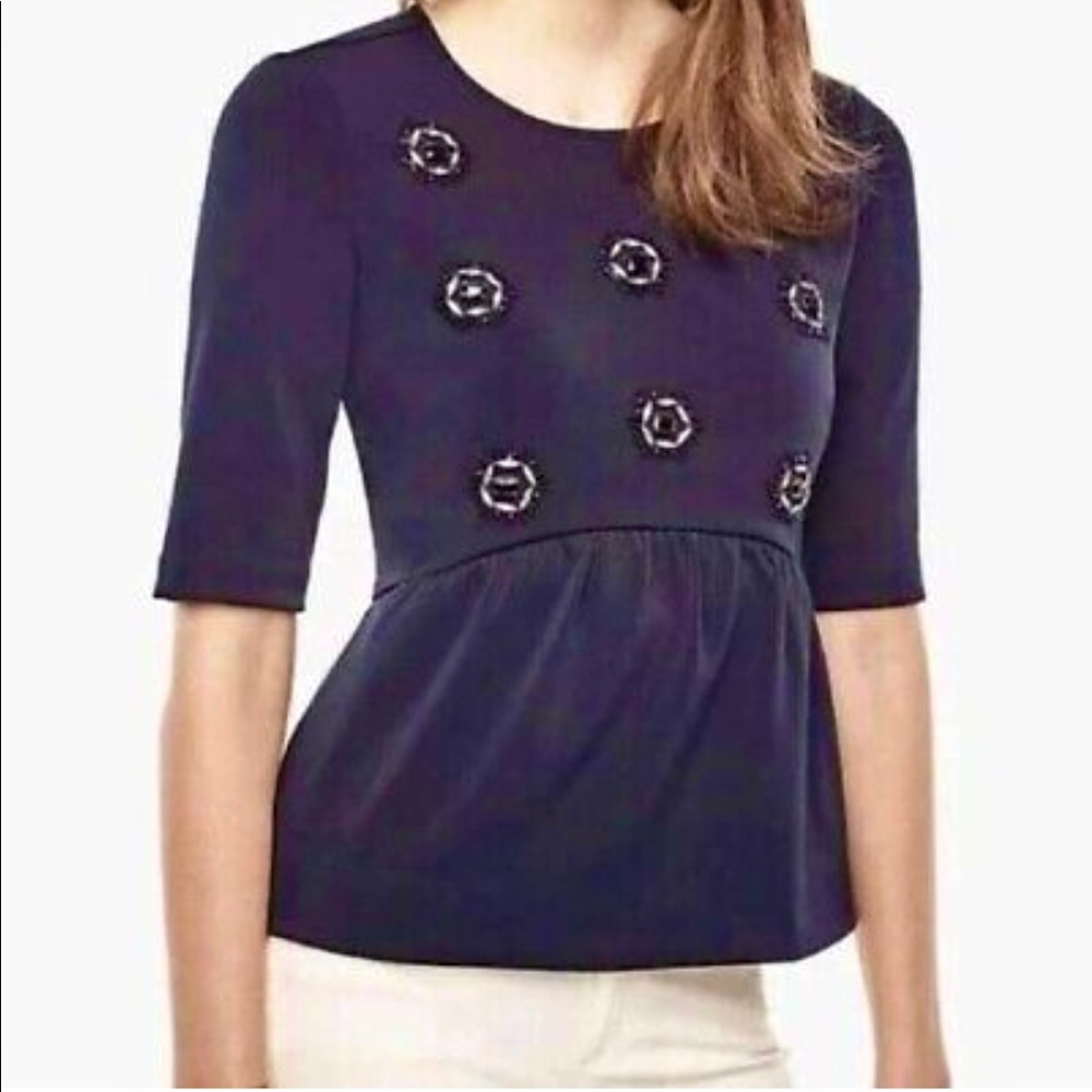Ann Taylor Peplum Starburst Blouse